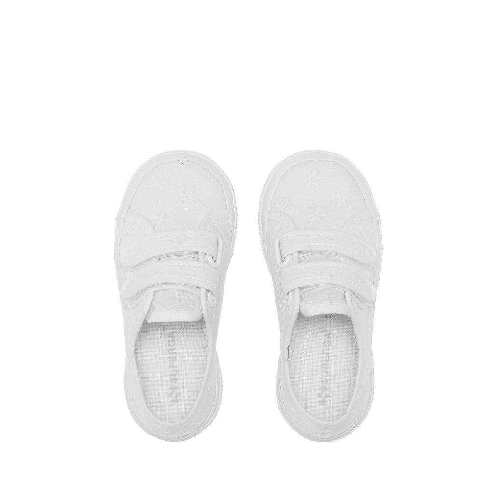 Superga 2750 KIDS STRAPS FLOWER SANGALLOTOTAL WHITE Negozi Online