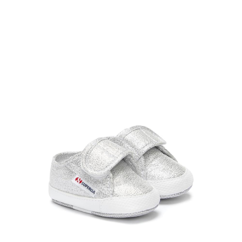 Superga 4006 BABY STRAP LAMEGREY SILVER Vendita