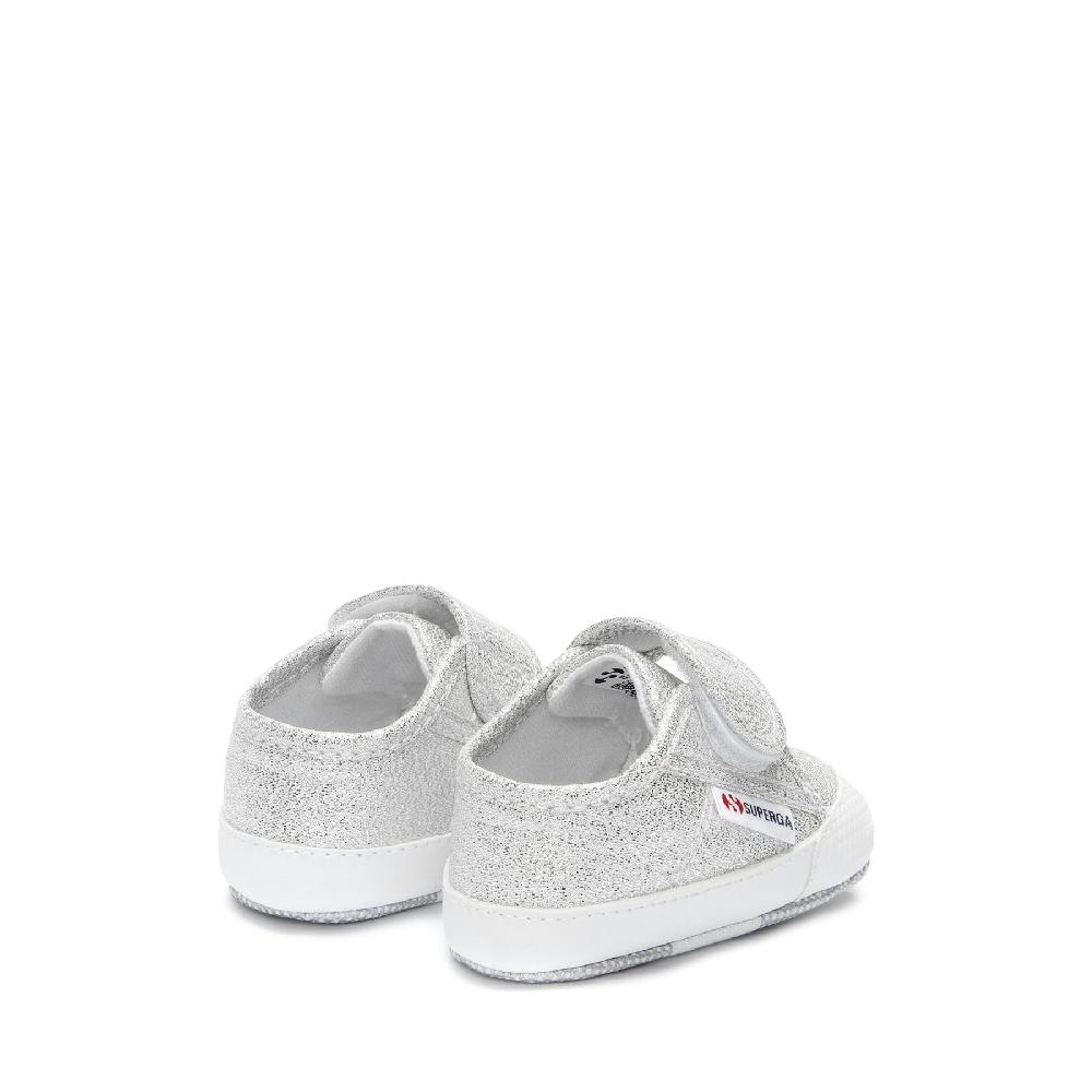 Superga 4006 BABY STRAP LAMEGREY SILVER Vendita
