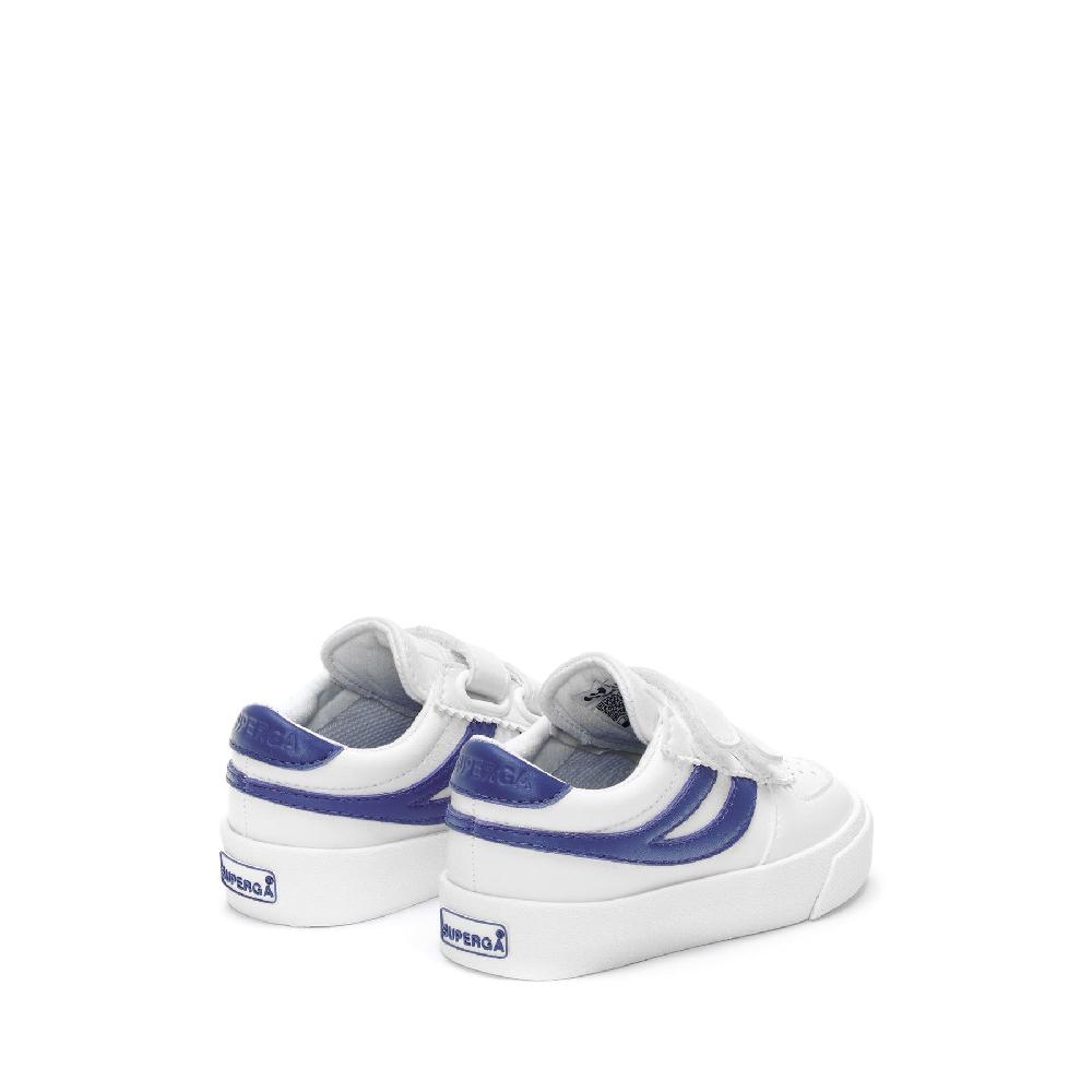 Superga 2846 KIDS SEATTLE STRAPS VEGAN MATERIALWHITE-BLUE ROYAL Negozi Online