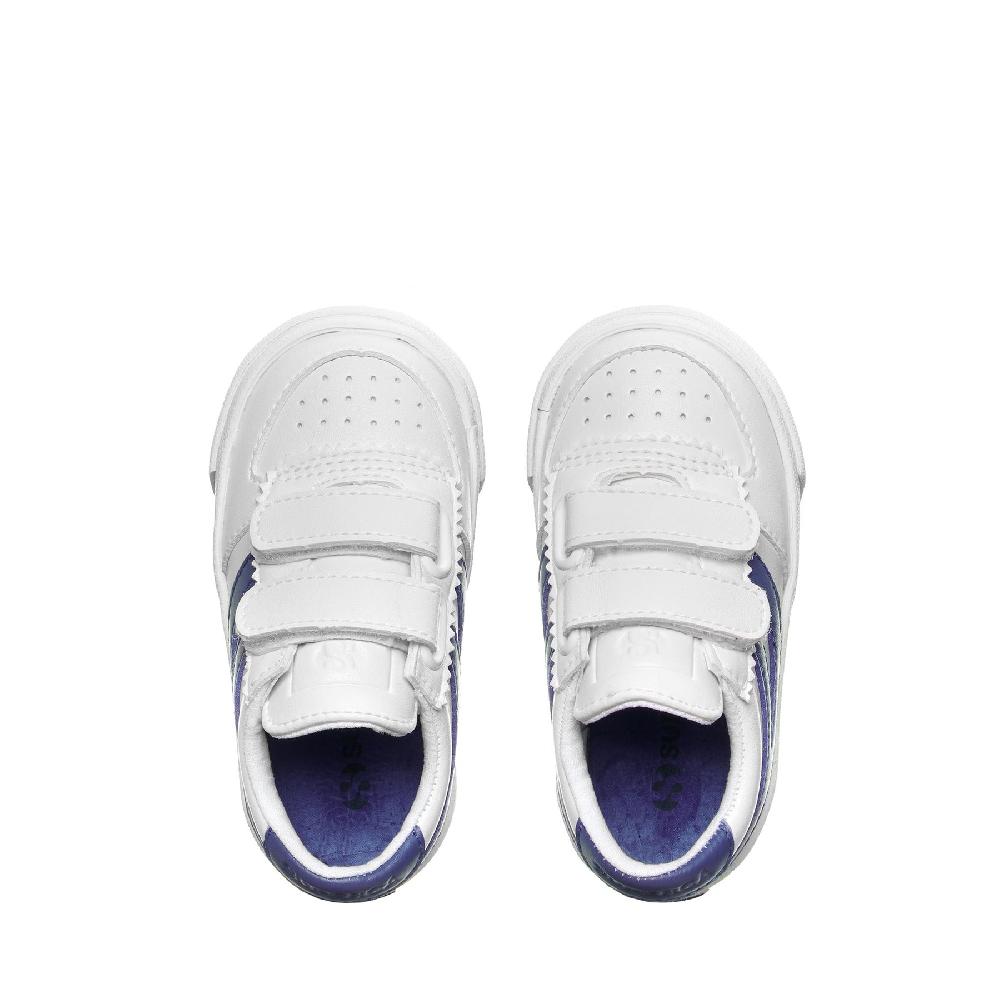Superga 2846 KIDS SEATTLE STRAPS VEGAN MATERIALWHITE-BLUE ROYAL Negozi Online