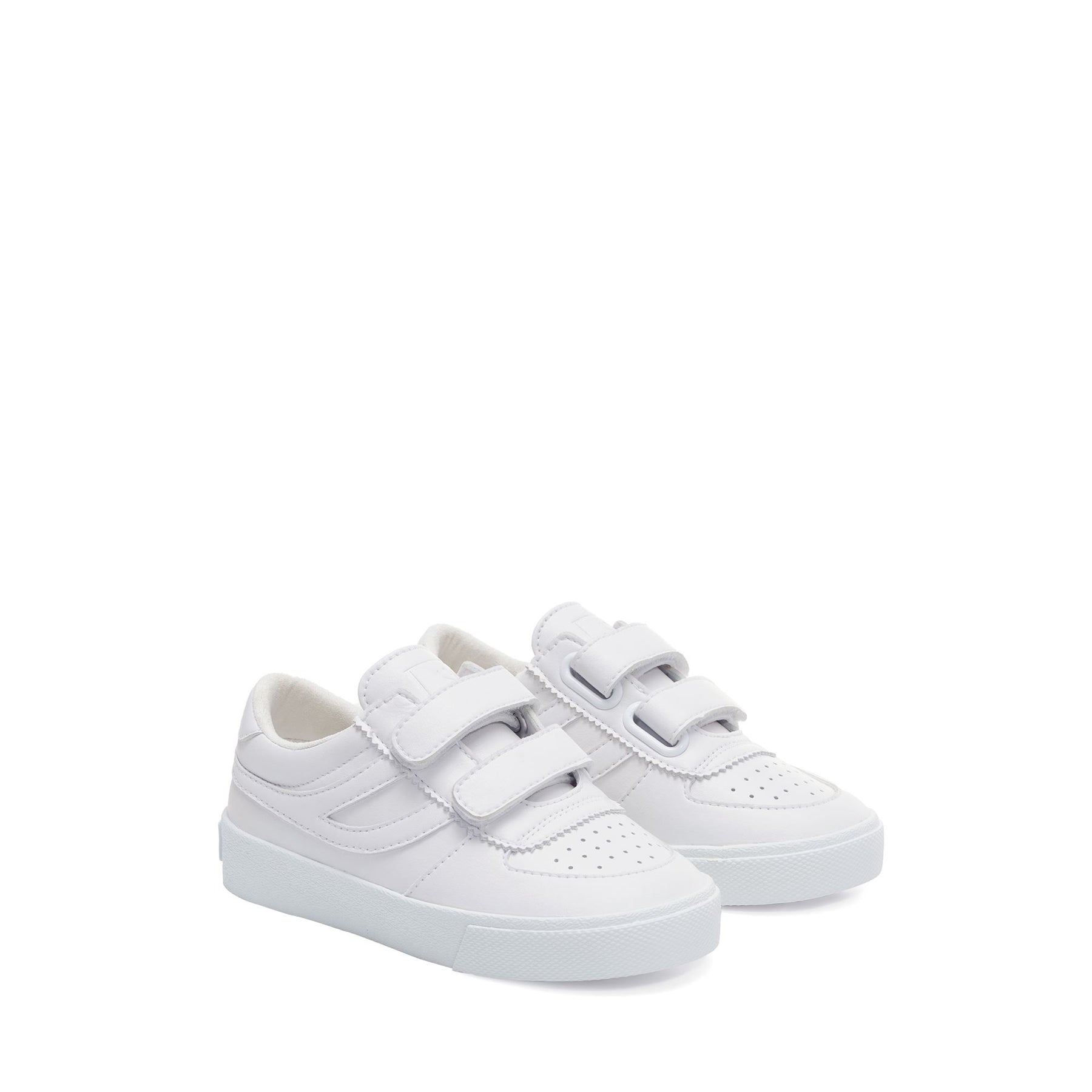 Superga 2846 KIDS SEATTLE STRAPS VEGAN MATERIALTOTAL WHITE Spedizione Gratuita