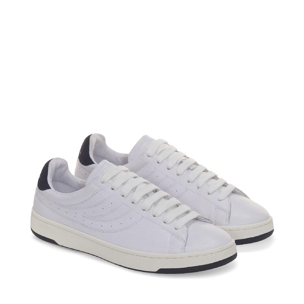 Superga 4833 LENDL MATCHWHITE-WHITE AVORIO-NAVY Vendita Calda