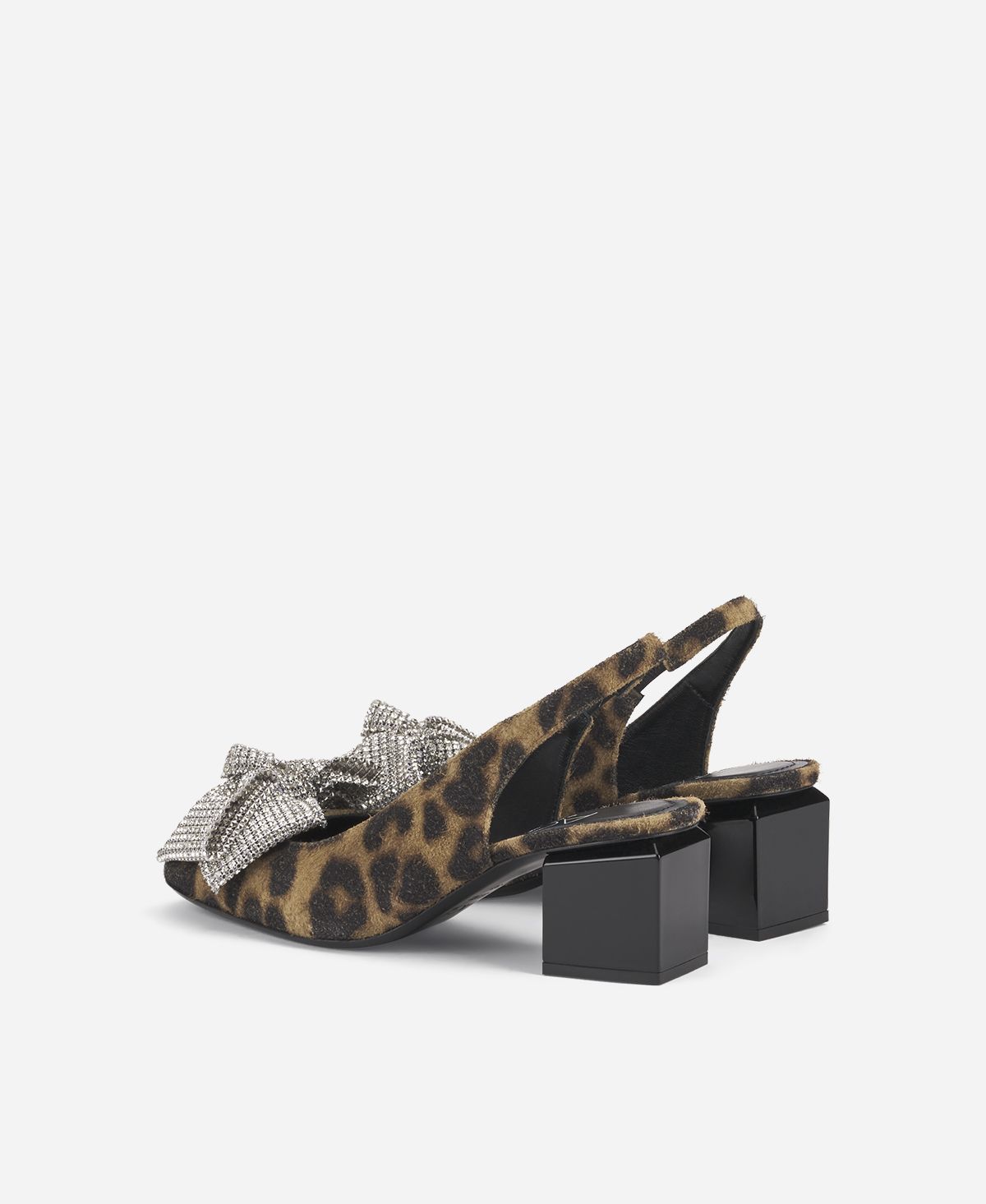 ﻿Agl Sling-back con fiocco Stampa leopard Angie Ribbon Vendita Calda