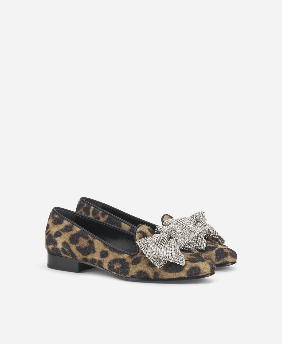 Agl Loafer con fiocco Stampa leopard Costanza Ribbon Nuova