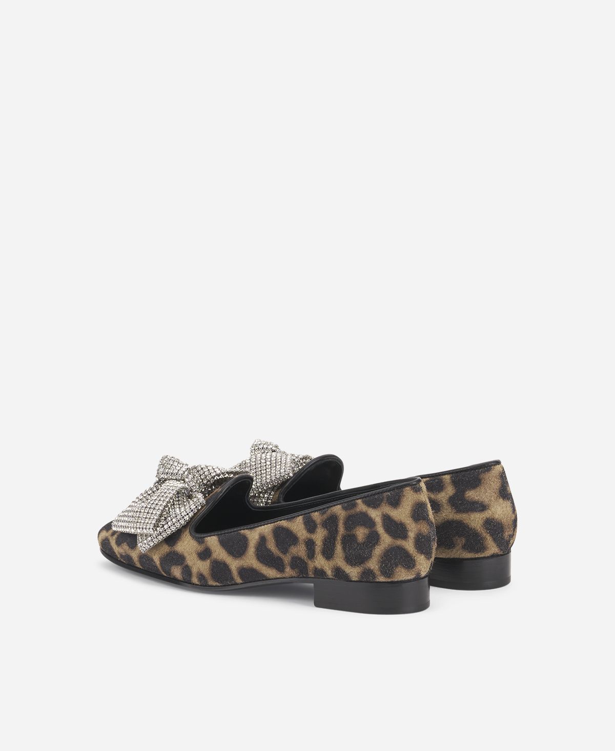 Agl Loafer con fiocco Stampa leopard Costanza Ribbon Nuova