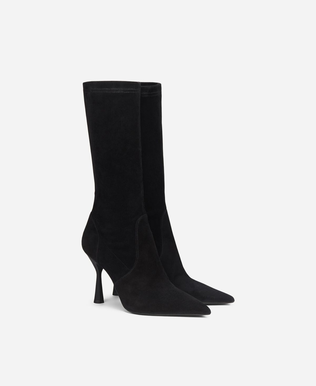 Agl Stivaletto in velour Nero LETIZIA BOOTIE Moda