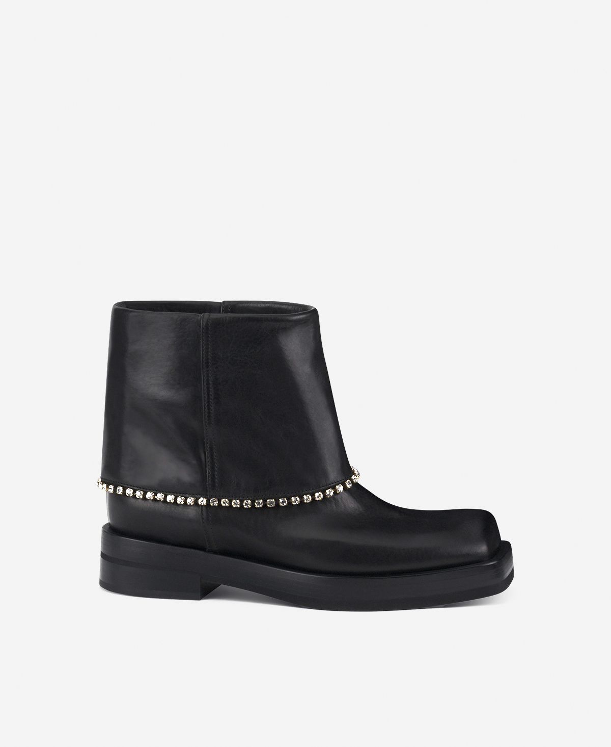 Agl Stivaletto texano con strass Nero Rina Strass