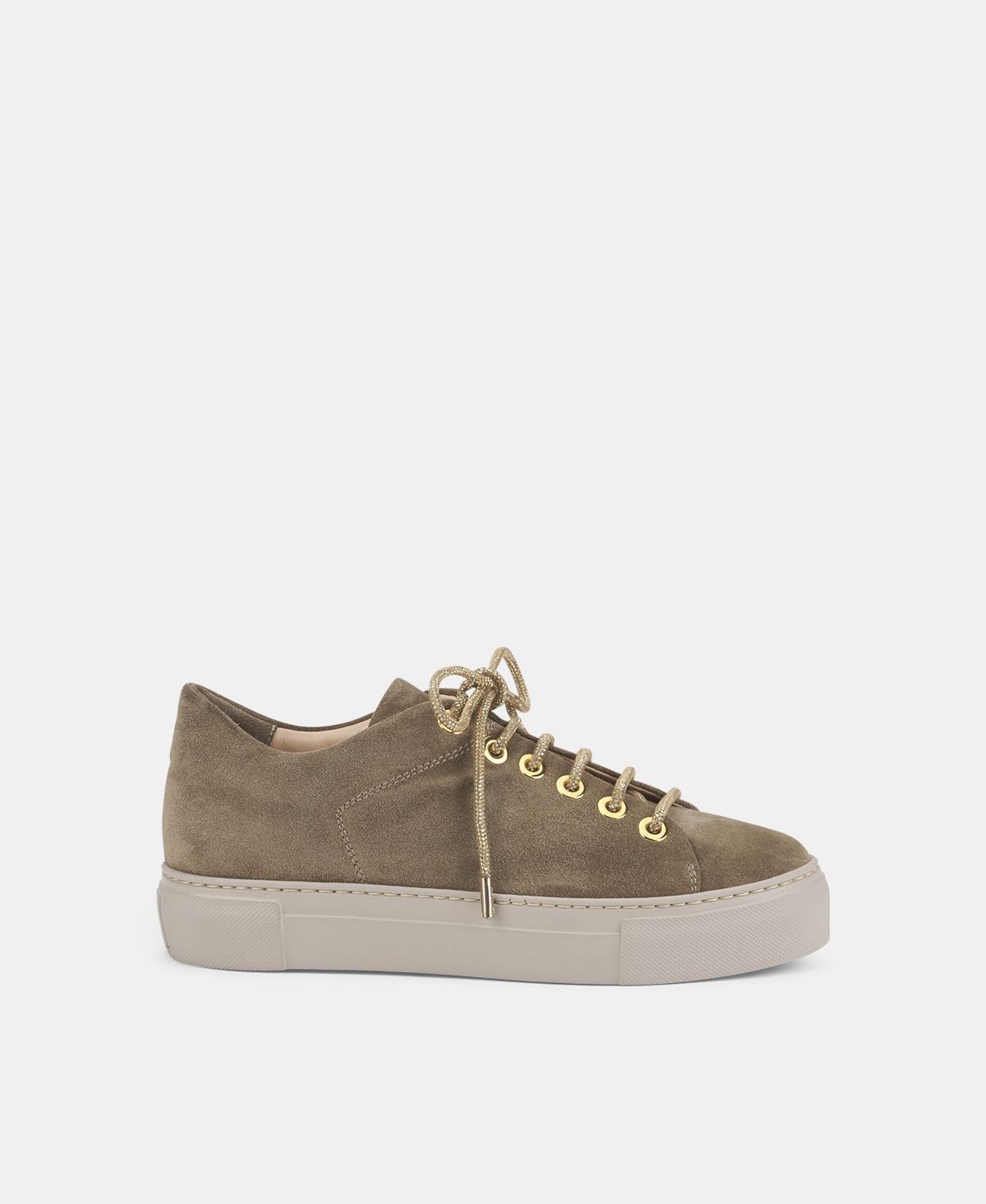 Agl Sneaker in velour Tortora Crystal
