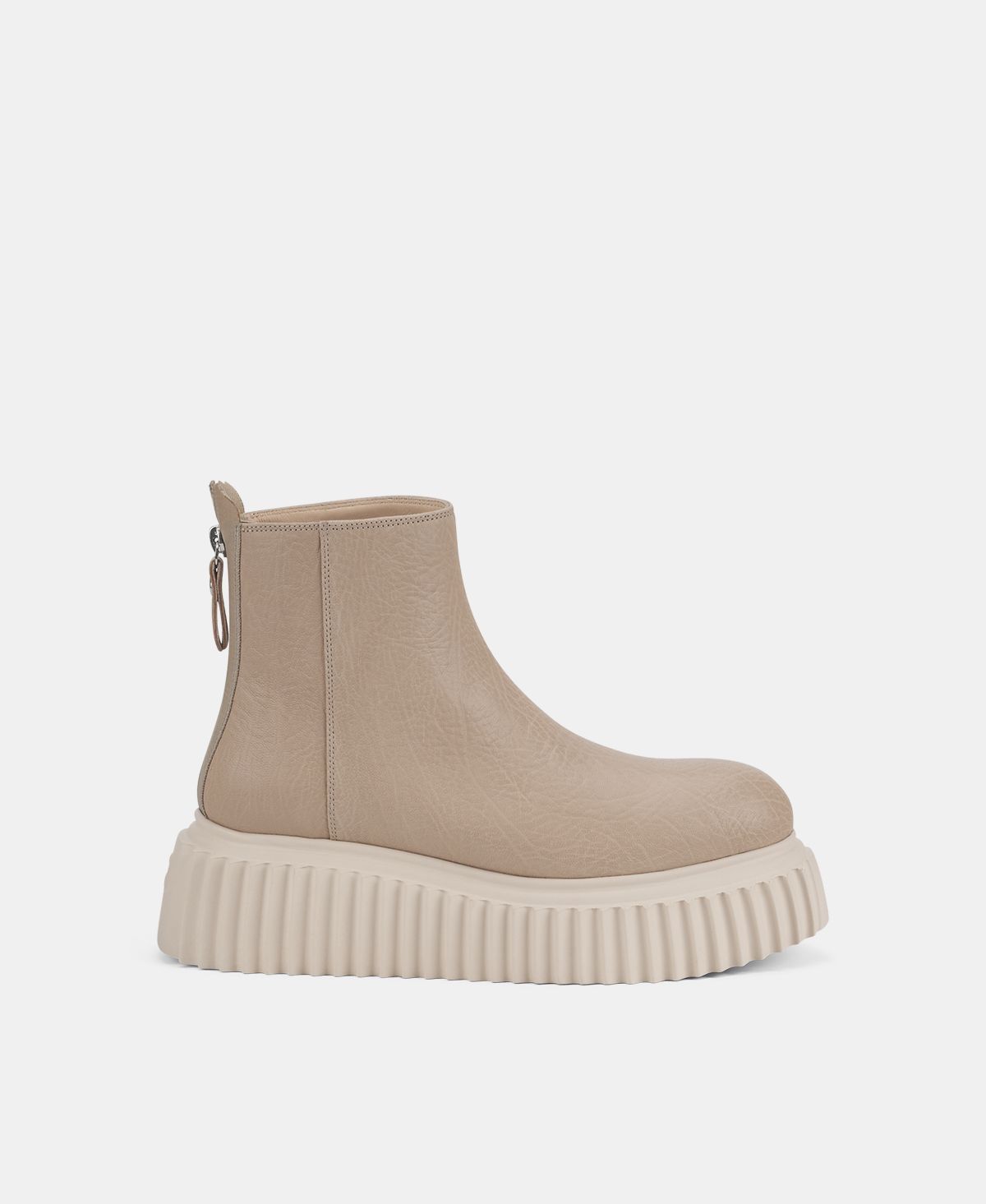 Agl Stivaletto in pelle Beige Sandy