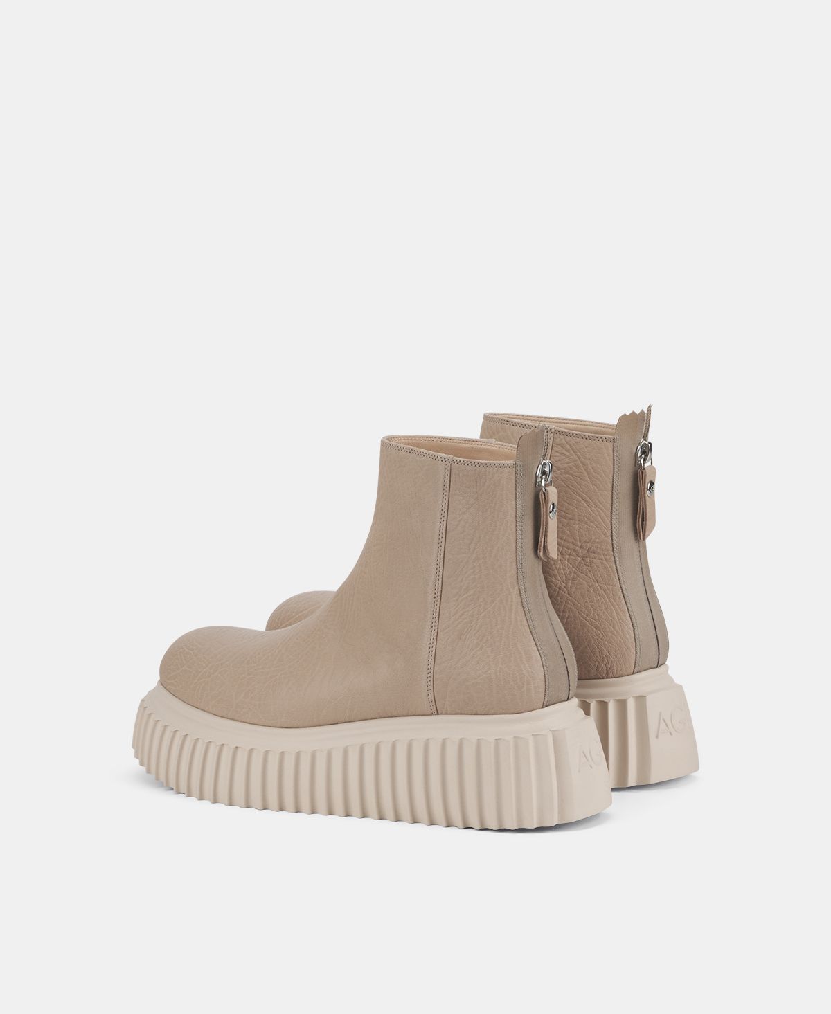 Agl Stivaletto in pelle Beige Sandy Shopping Online