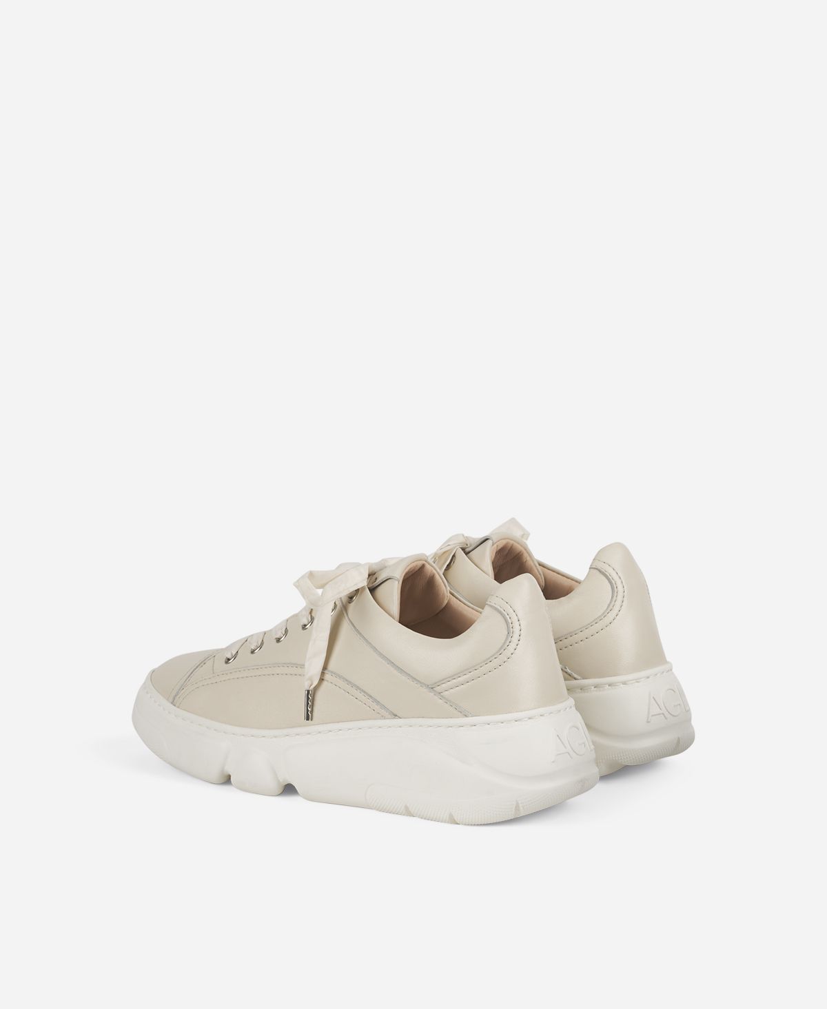 Agl Sneaker con lacci in nylon Avorio Fiona Sottocosto