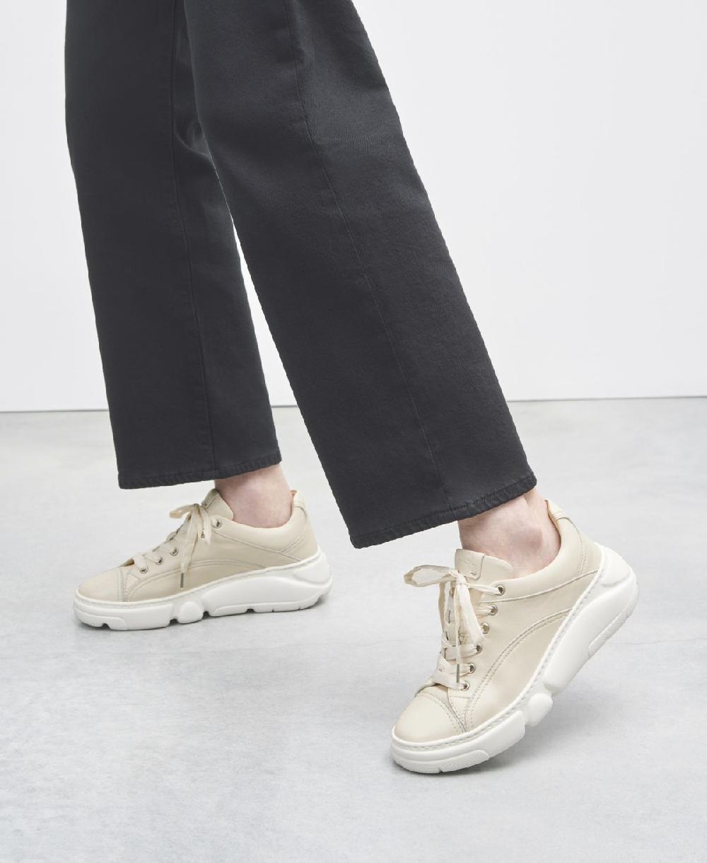 Agl Sneaker con lacci in nylon Avorio Fiona Sottocosto