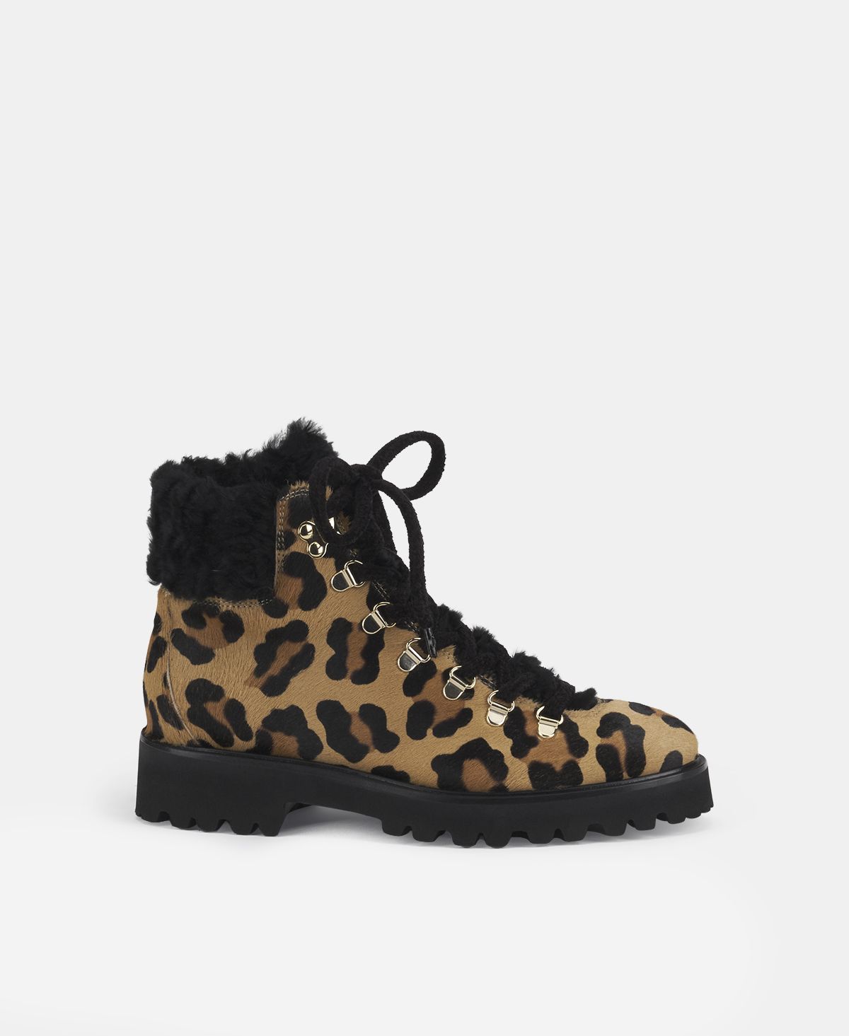 Agl Stivaletto con pelliccia Stampa leopard Goldie Mountain