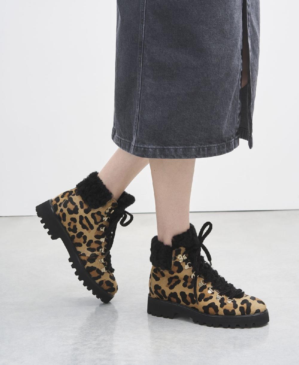 Agl Stivaletto con pelliccia Stampa leopard Goldie Mountain Offerta