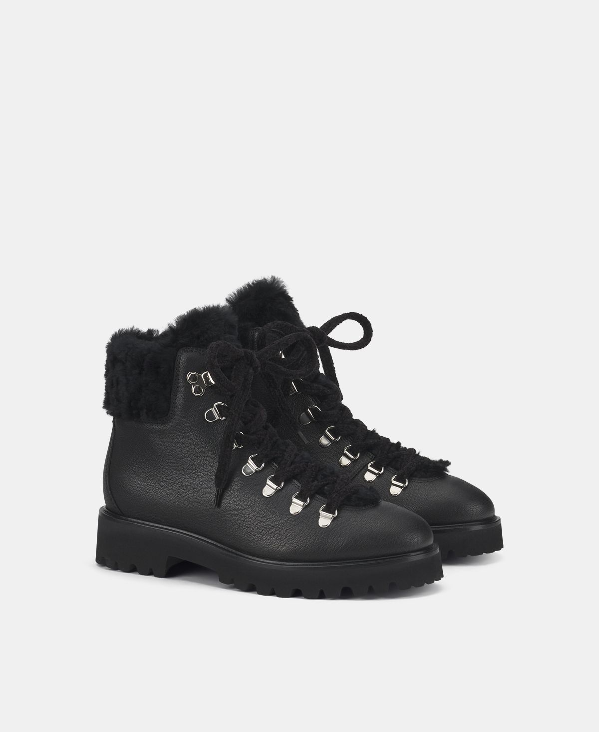 Agl Stivaletto con pelliccia Nero Goldie Mountain Online