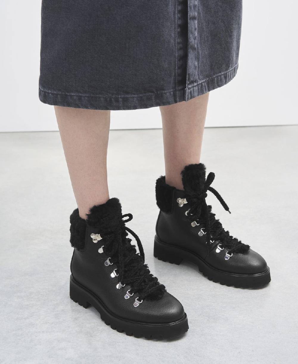 Agl Stivaletto con pelliccia Nero Goldie Mountain Online