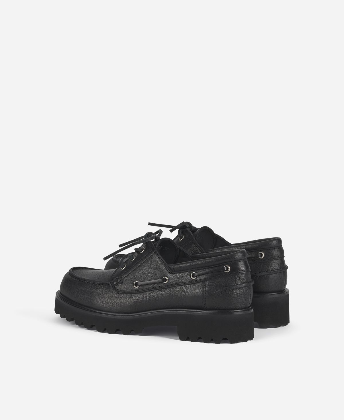 Agl Stringata in pelle Nero Goldie Barca Saldi