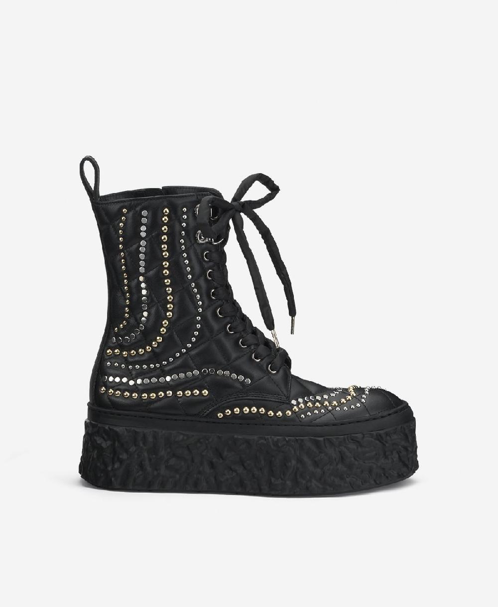 Agl Stivaletto con borchie Nero Magma High Flawed