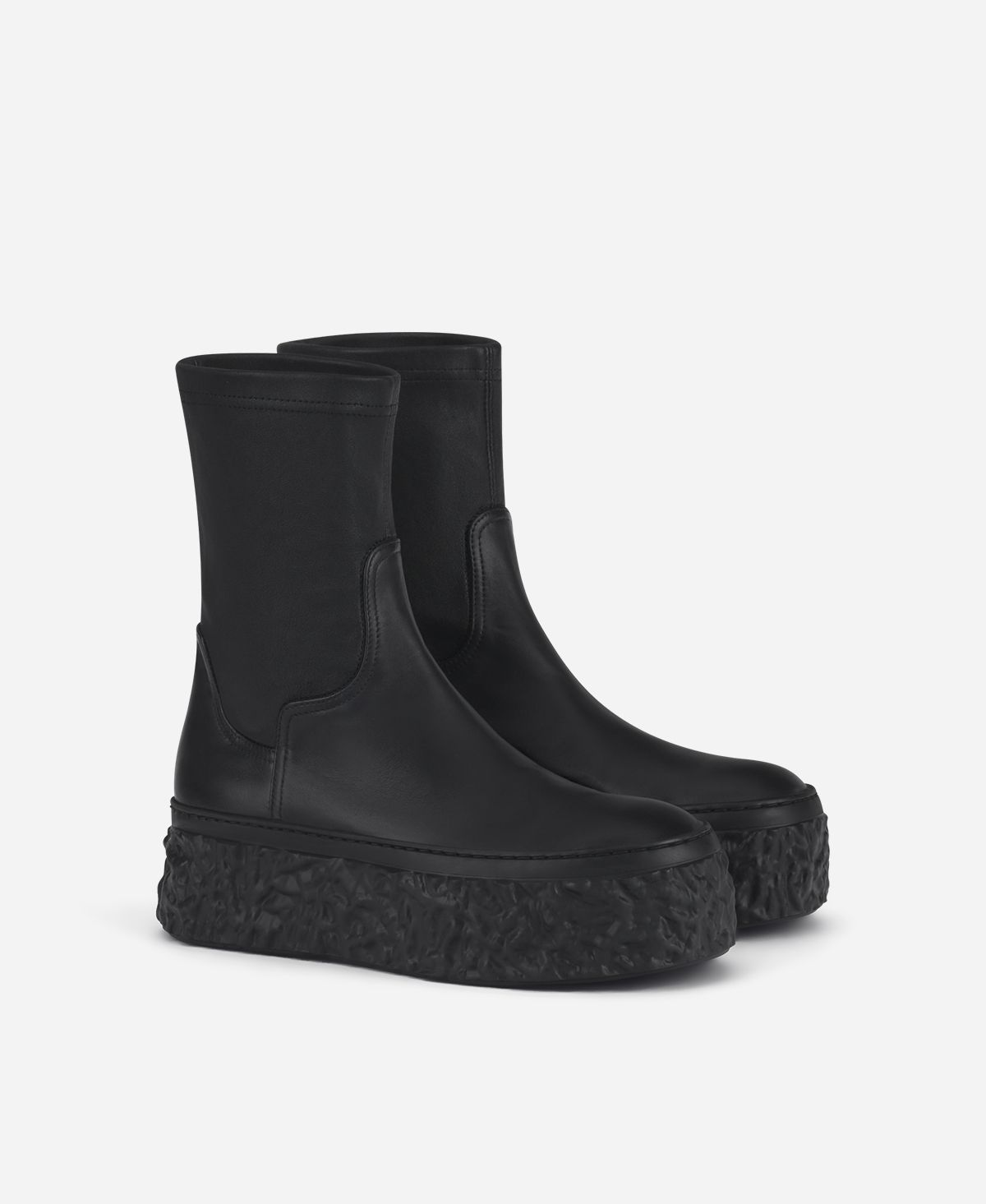 Agl Stivaletto stretch con platform Nero Magma Stretch Esporta salva
