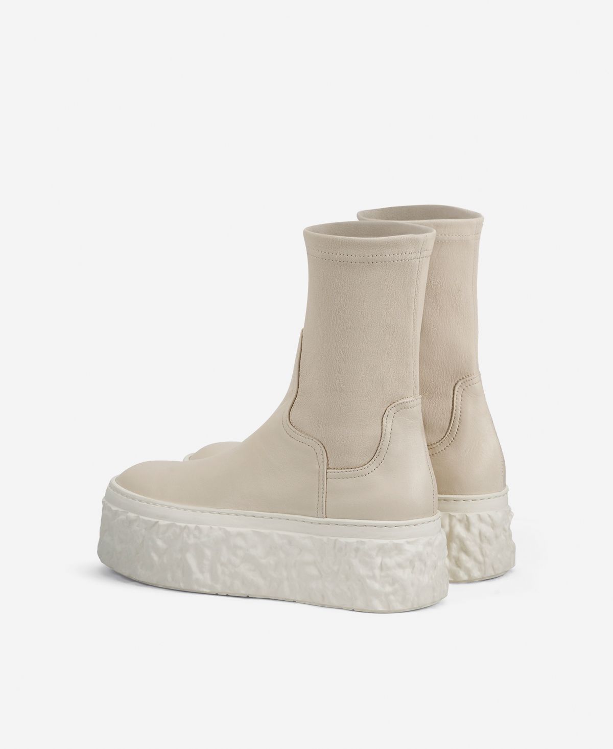 Agl Stivaletto stretch con platform Avorio Magma Stretch Moda