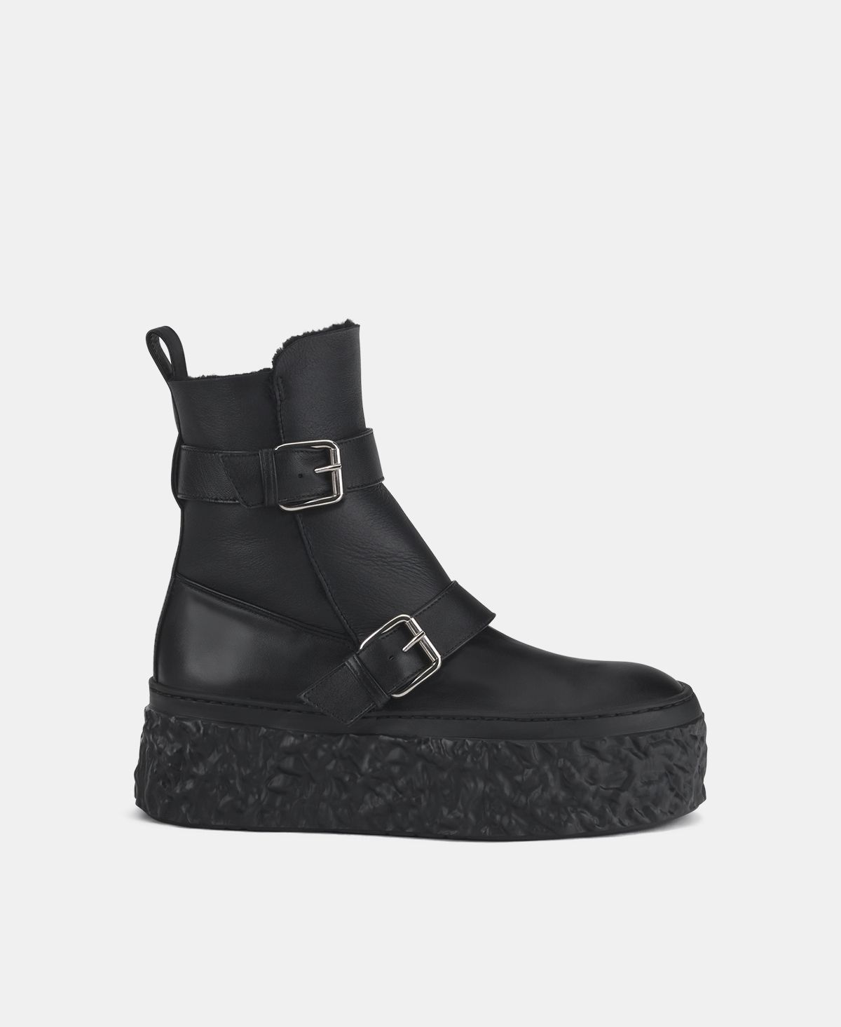 Agl Stivaletto con montone Nero Magma Biker