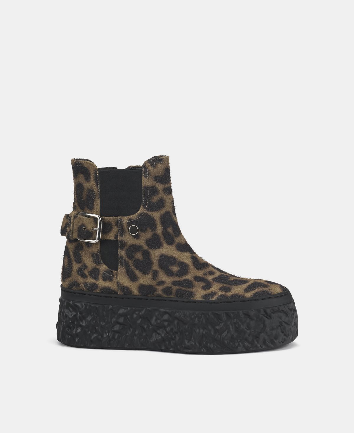 Agl Stivaletto animalier con platform Stampa leopard Magma Biker