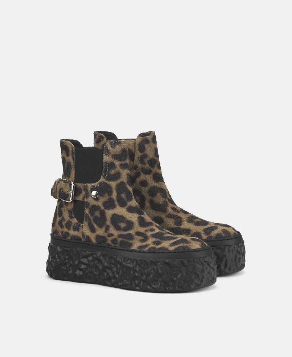 Agl Stivaletto animalier con platform Stampa leopard Magma Biker Italia