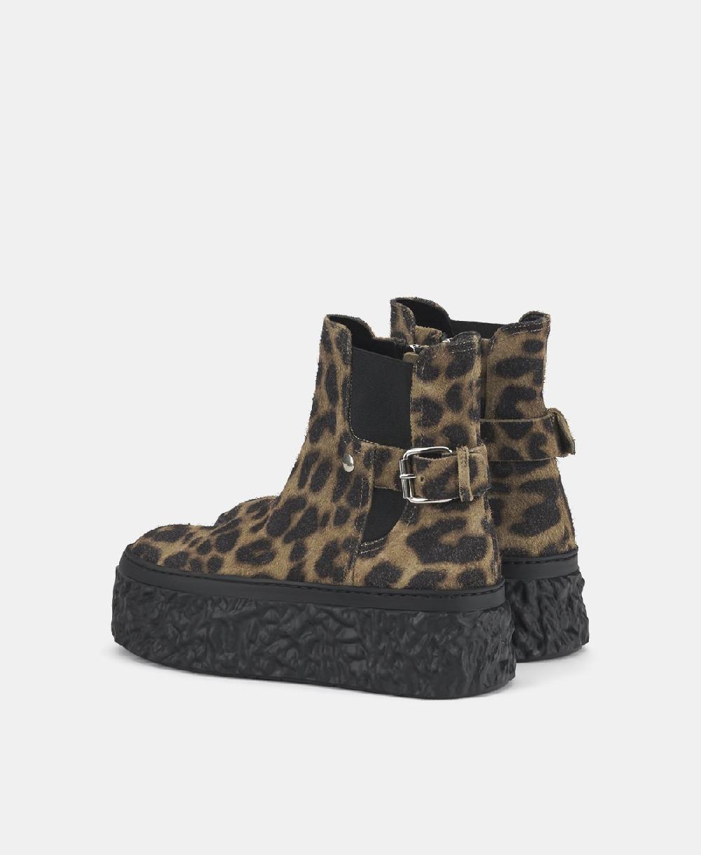 Agl Stivaletto animalier con platform Stampa leopard Magma Biker Italia