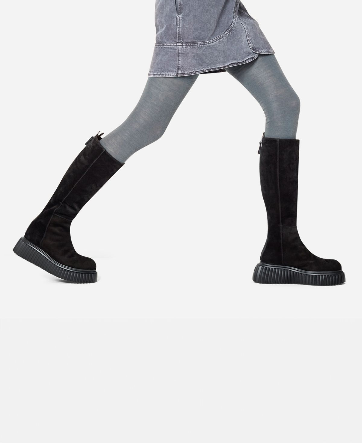 Agl Stivale in velour Nero MILAGROS BOOT Promozione