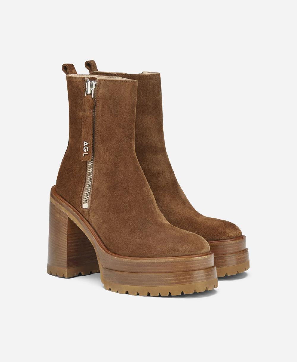 Agl Stivaletto in velour Cuoio Tora Novità