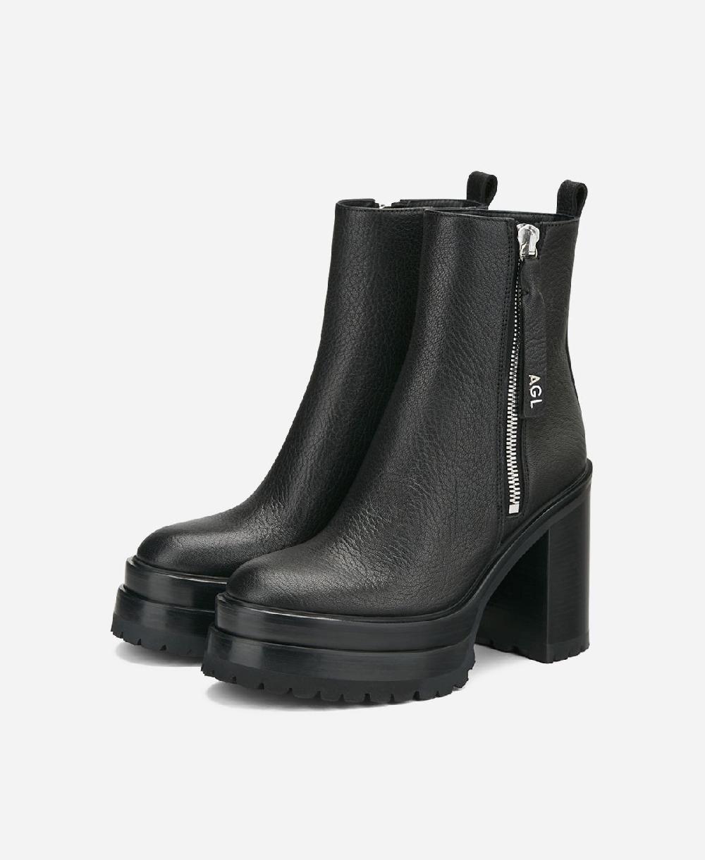 Agl Stivaletto in pelle Nero Tora Sconto