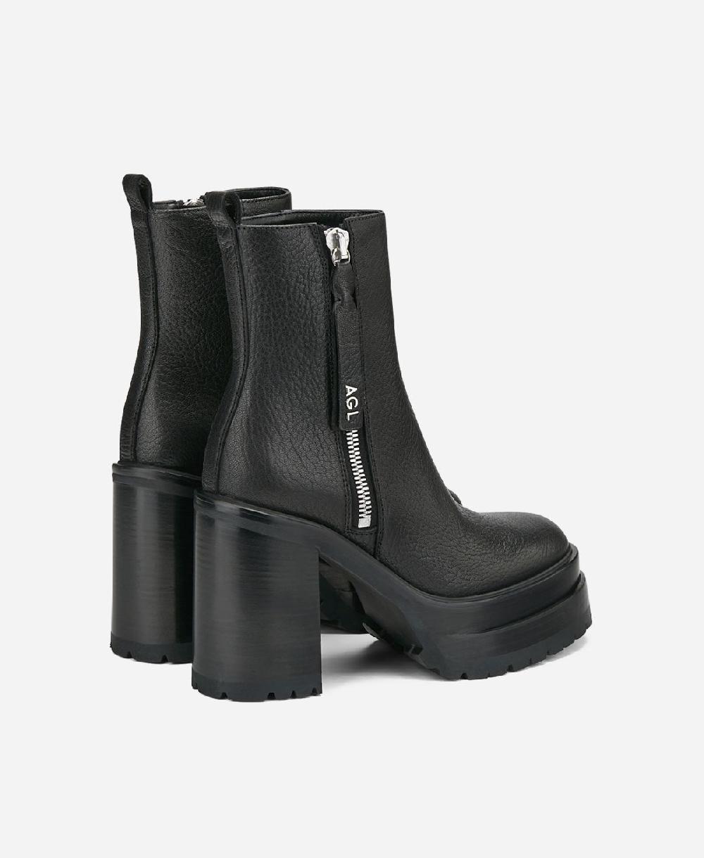 Agl Stivaletto in pelle Nero Tora Sconto