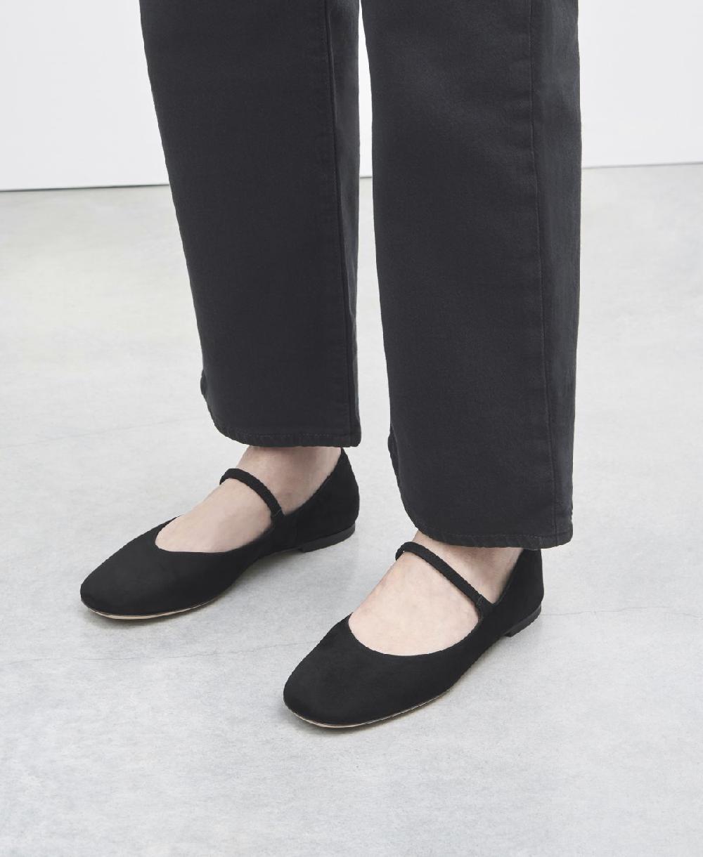 Agl Ballerina in velour Nero Iris Outlet