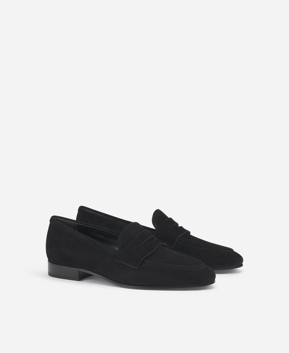 Agl Loafer in velour Nero Costanza Stitch Offerte