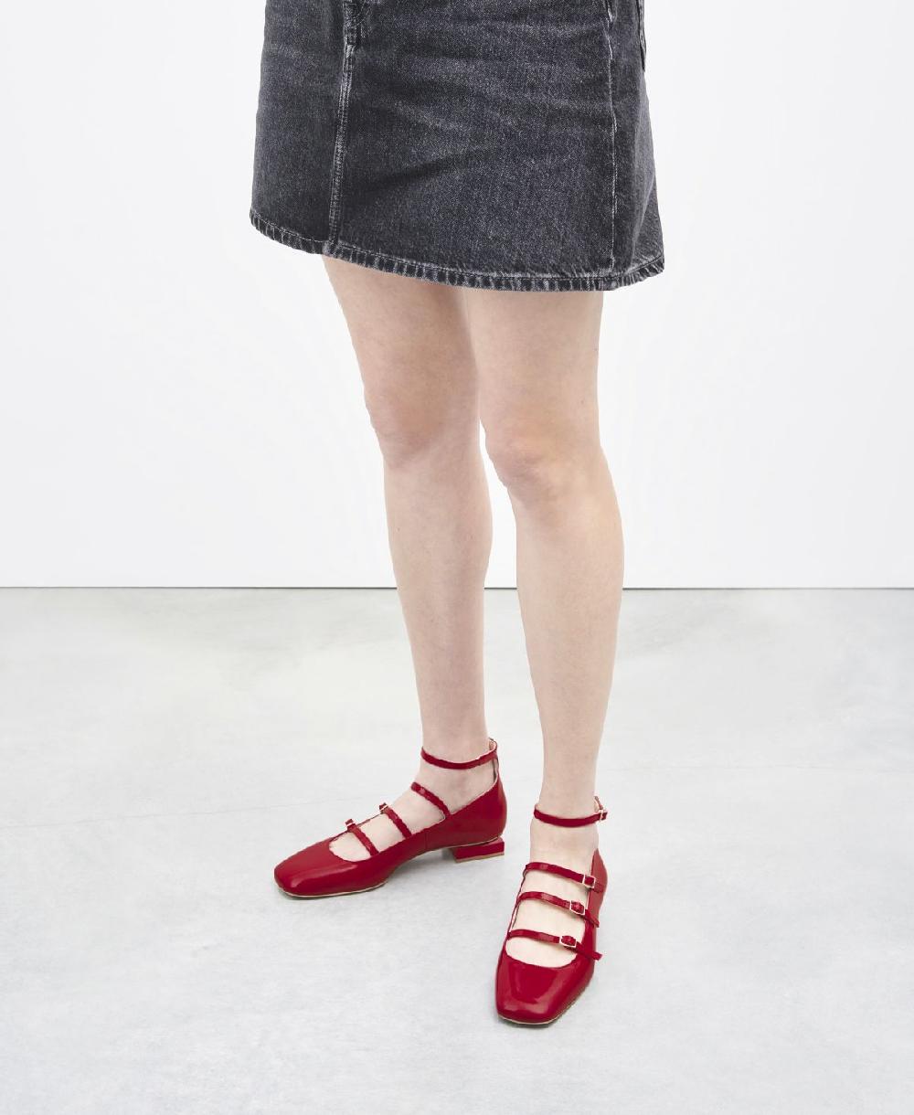 Agl Ballerina con cinturini Rosso Angie L Straps Negozio online di fabbrica