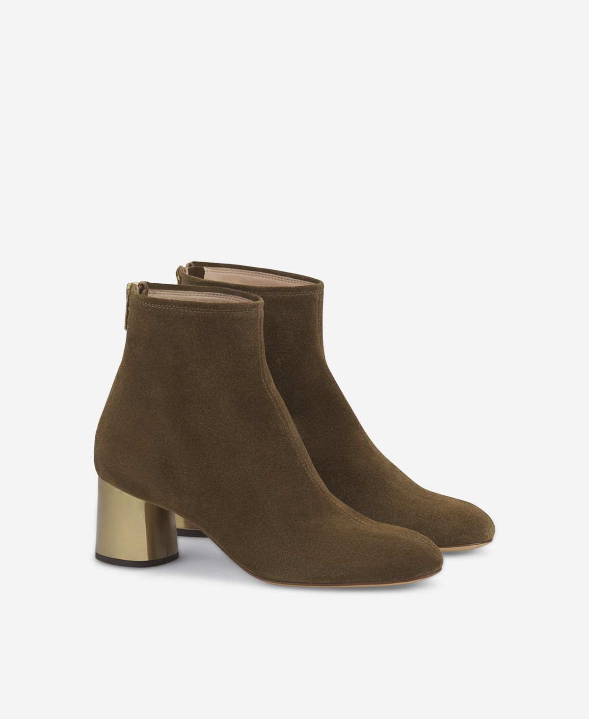 Agl Stivaletto in velour con tacco Verde Veta Precious Flash Sale