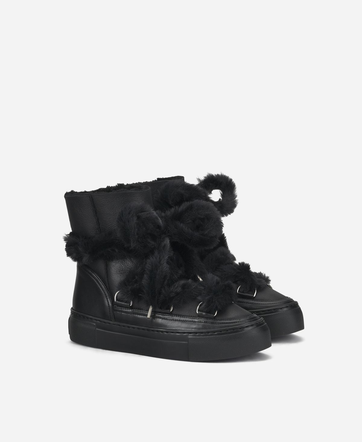 Agl Sneaker stivaletto con pelliccia Nero Kate Offerta