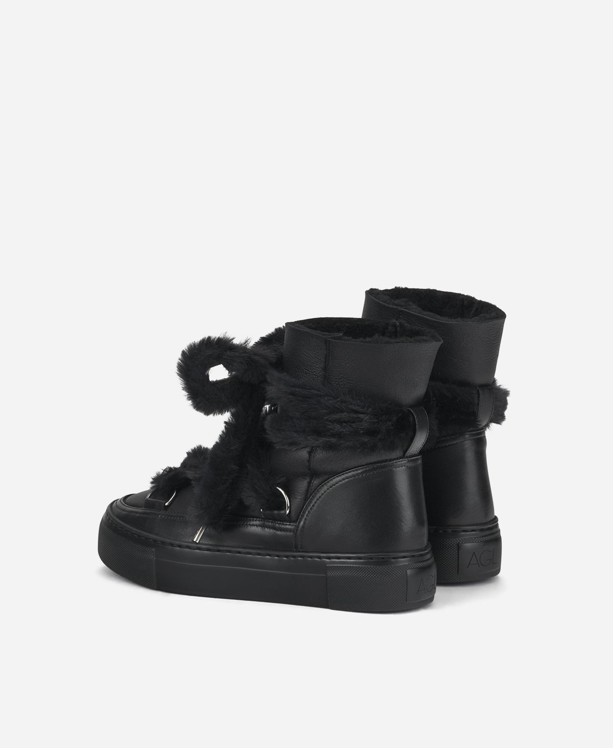 Agl Sneaker stivaletto con pelliccia Nero Kate Offerta