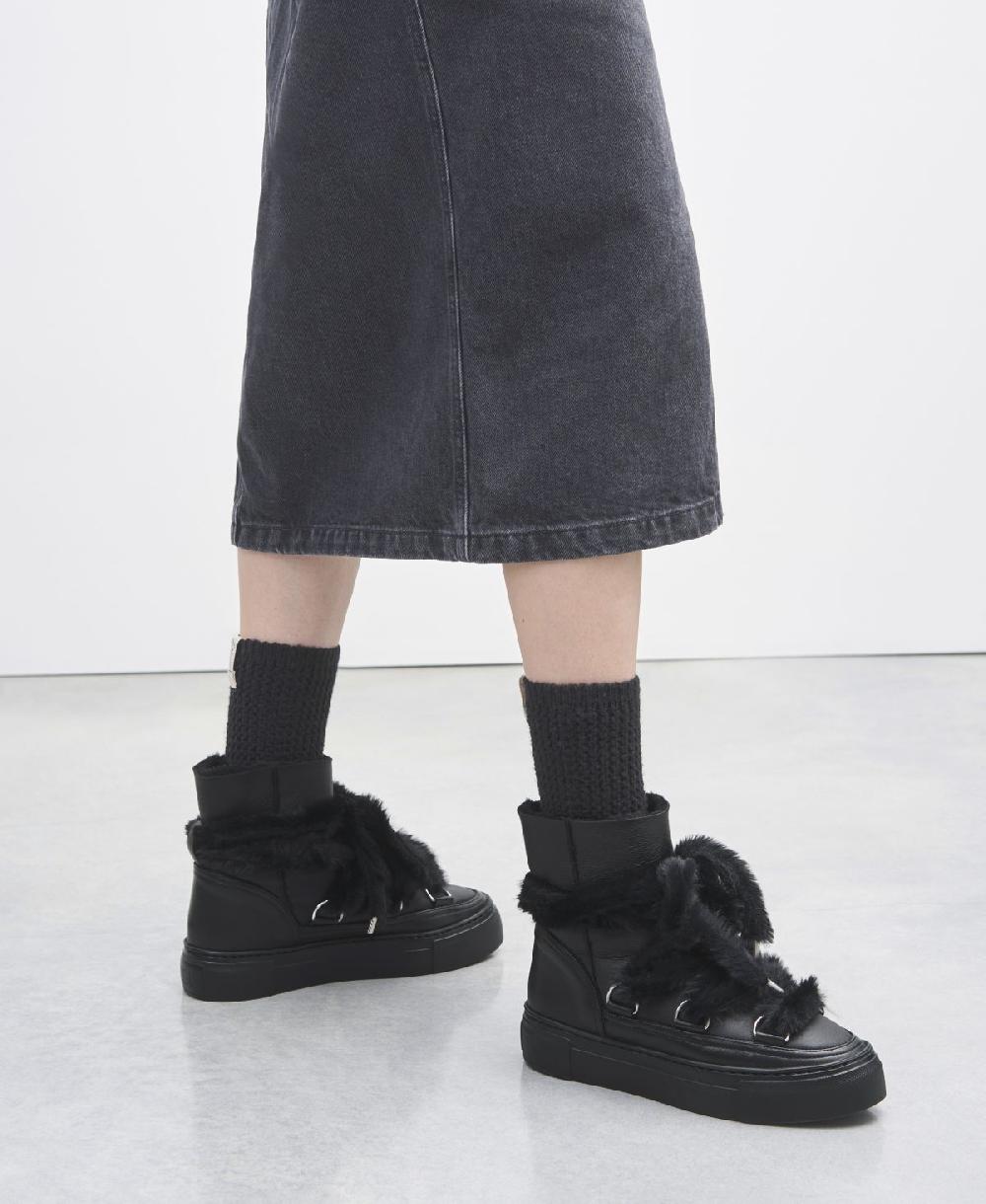 Agl Sneaker stivaletto con pelliccia Nero Kate Offerta