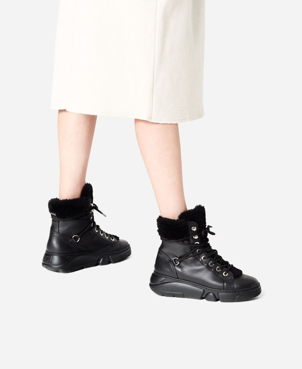 Agl Sneaker con montone Nero GISELLE Outlet