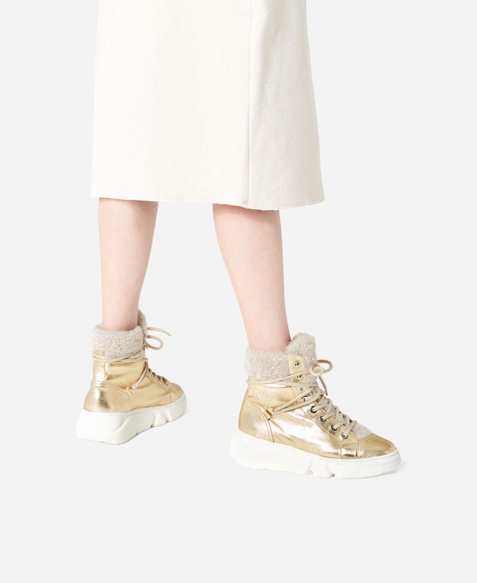 Agl Sneaker con montone Platino GISELLE In Vendita