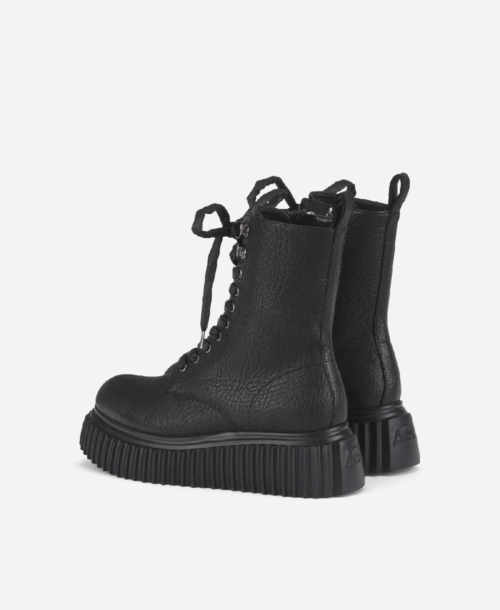 Agl Biker in pelle Nero Marina Saldi