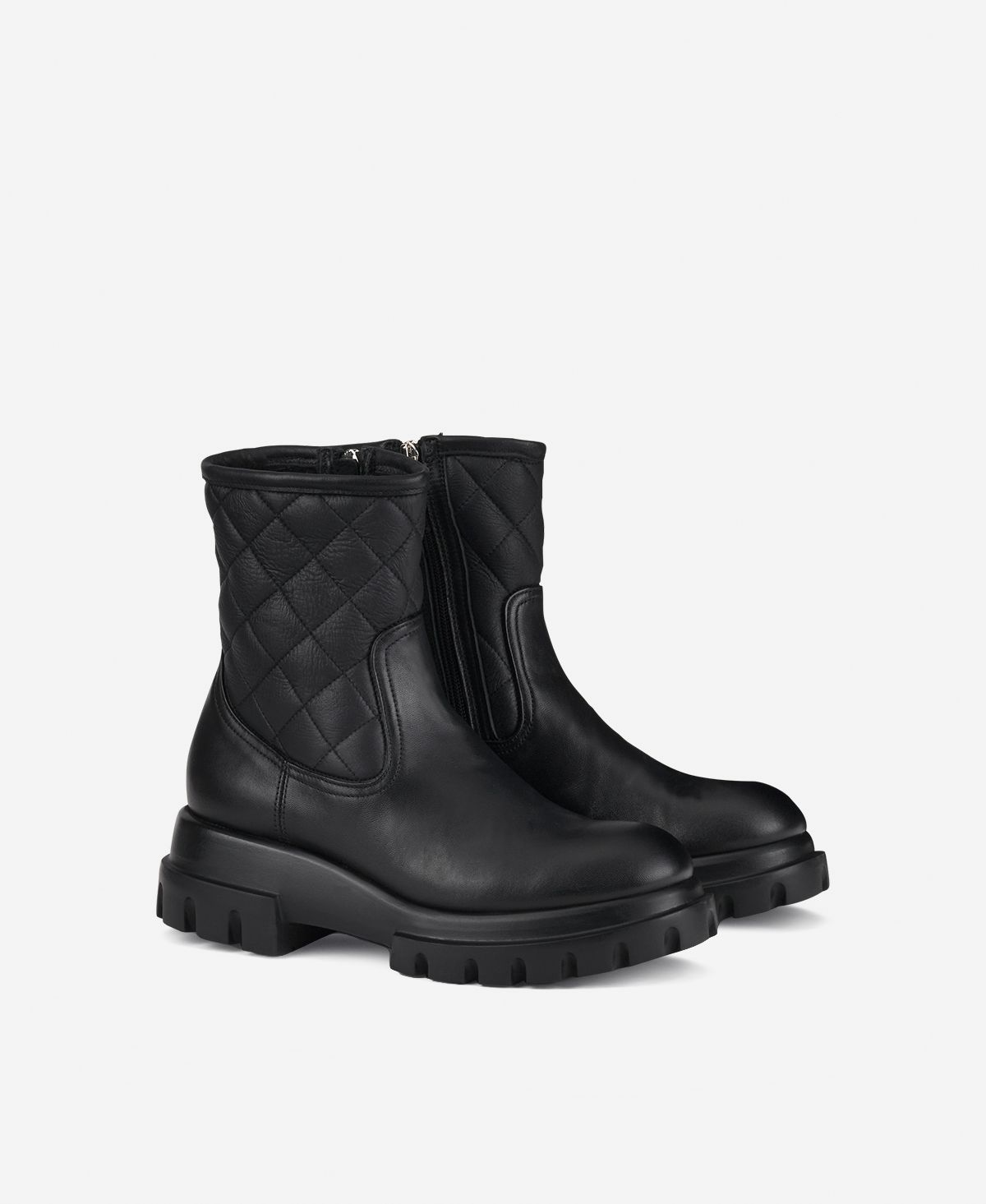 Agl Stivaletto con montone Nero Chunky Matelassé Offerte