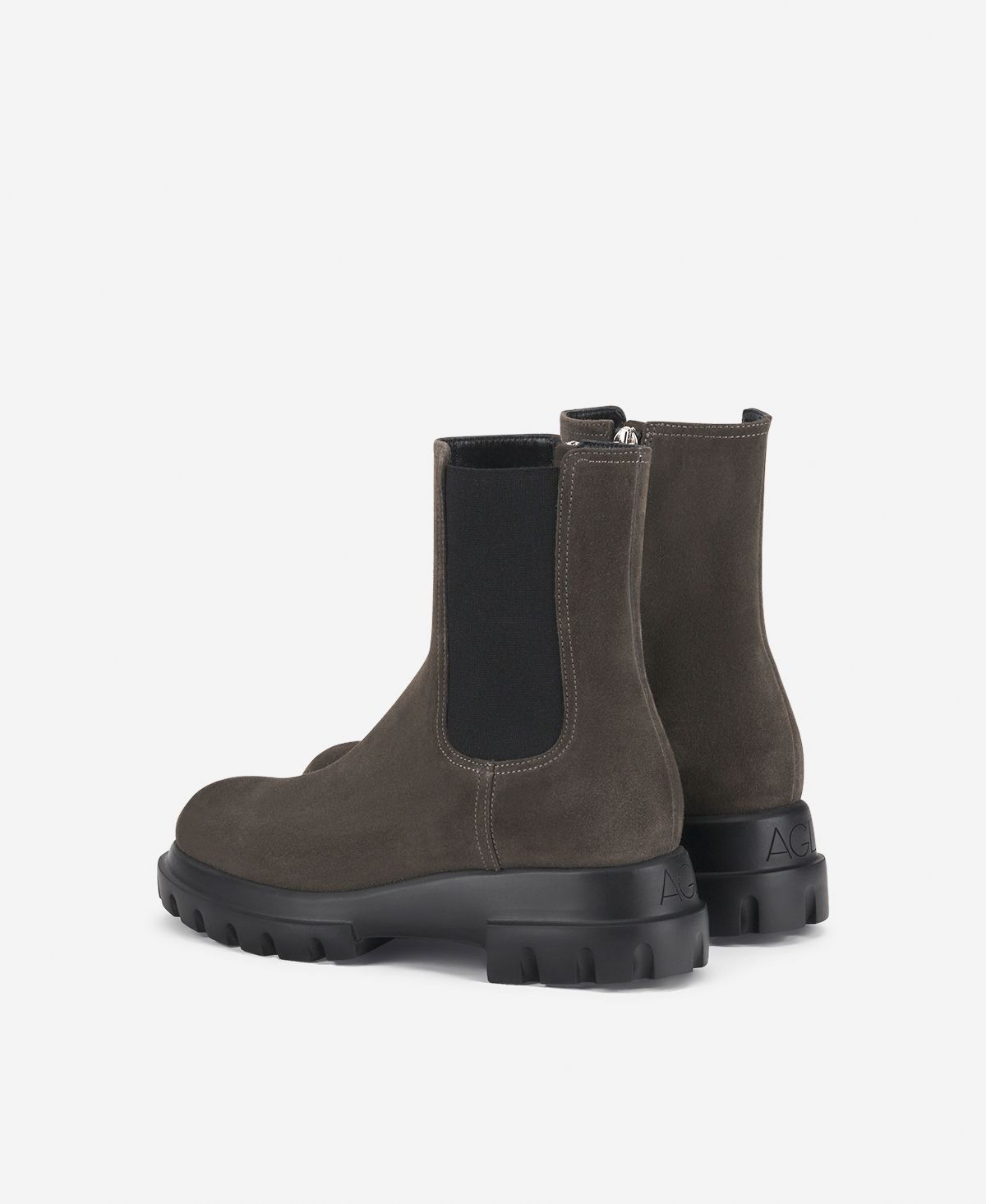Agl Stivaletto in crosta Grigio Chunky Beat Vendita Calda