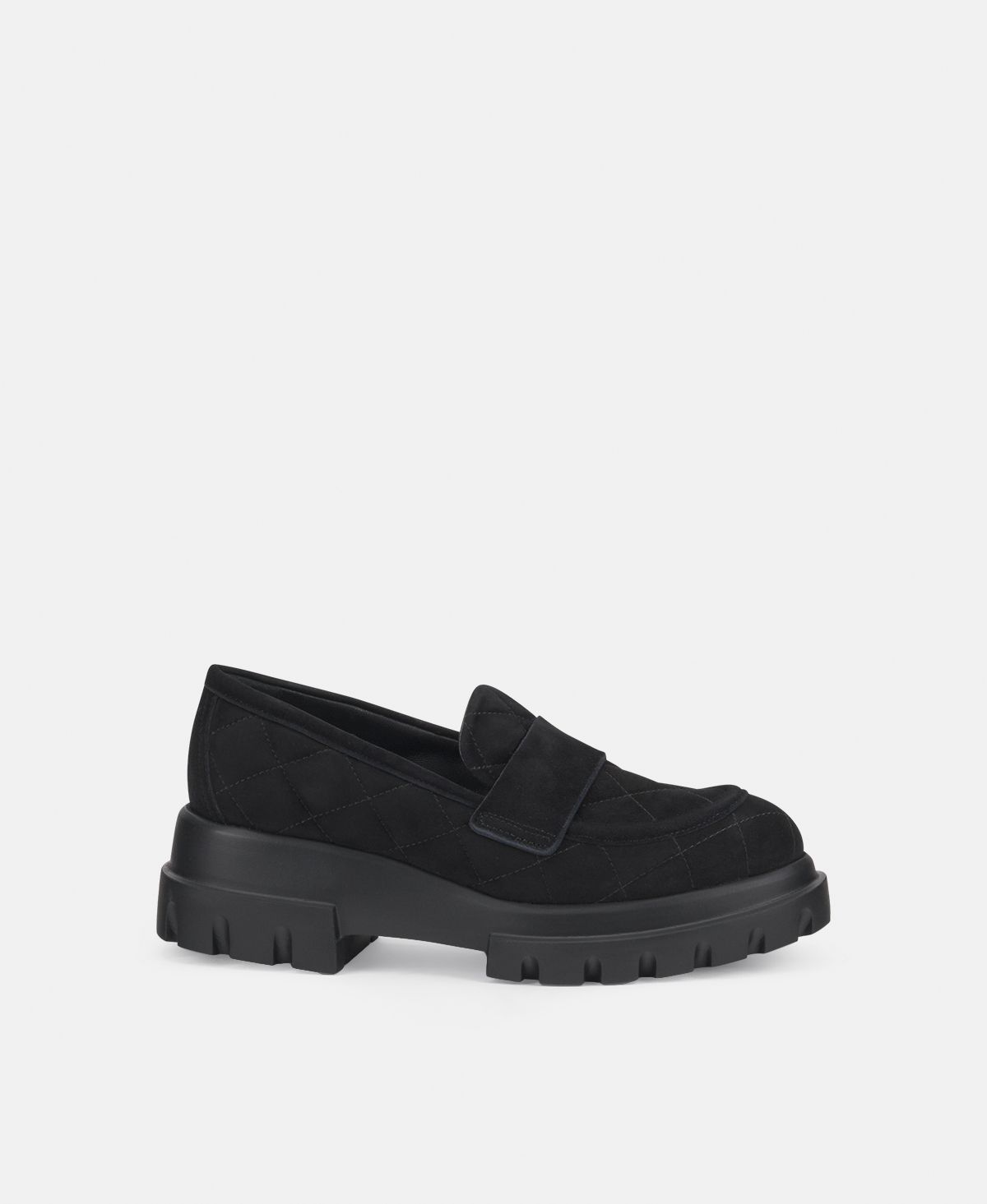 Agl Mocassino in velour Nero Celeste Matelassé Saldi Di Fabbrica