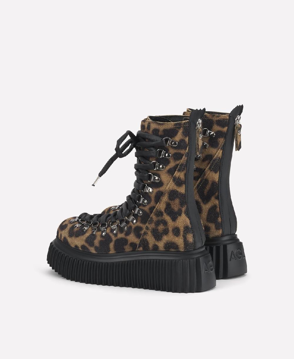 Agl Biker in pelle Stampa leopard Dromo 2025