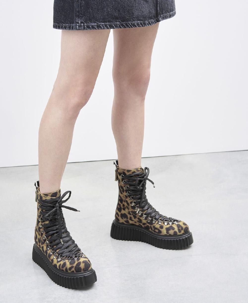 Agl Biker in pelle Stampa leopard Dromo 2025
