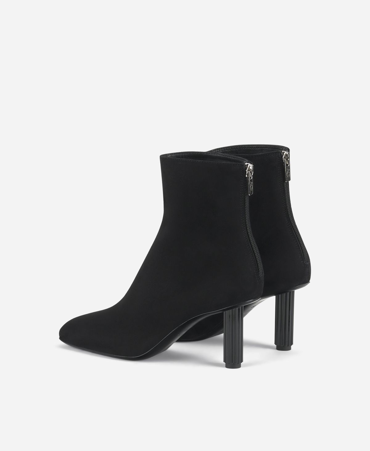 Agl Stivaletto in velour con tacco Nero Dorica Q Bootie In Linea