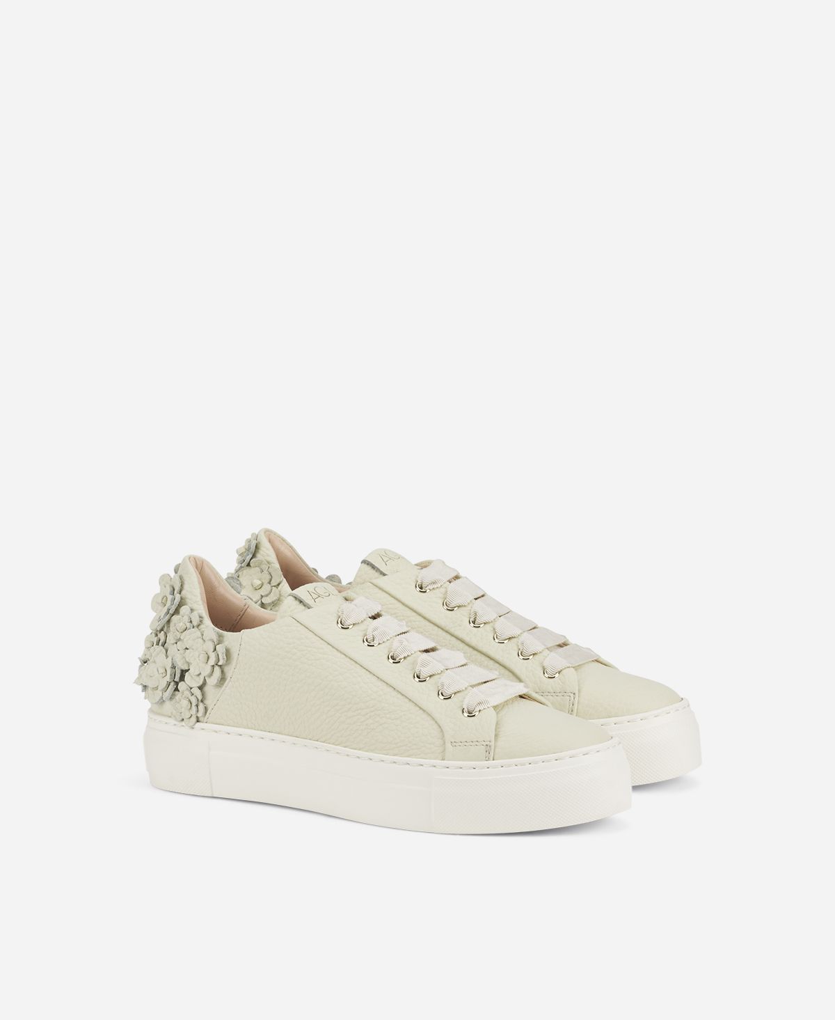 Agl Sneaker con fiori Avorio Eugenia Only for today